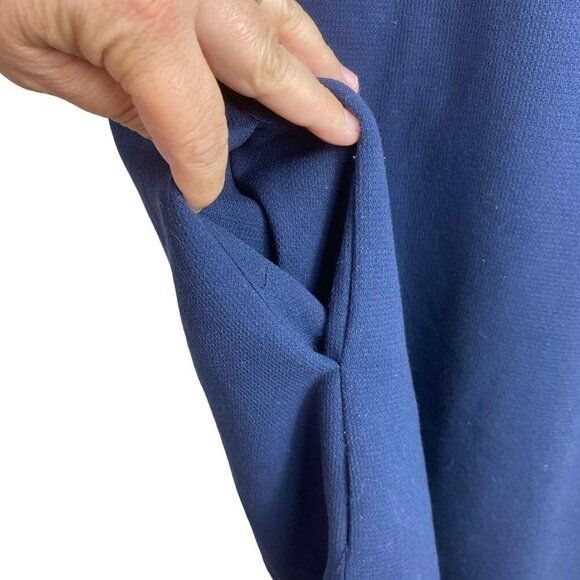 Zara Navy Blue Dress Round Neckline Zipper in the Back Size Small - Picture 8 of 16